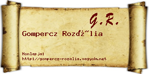 Gompercz Rozália névjegykártya